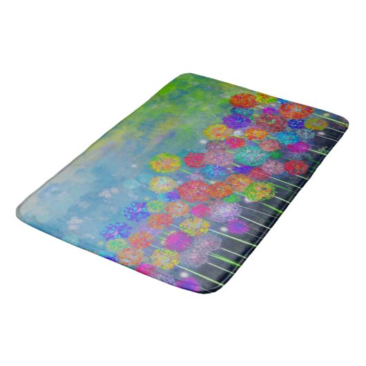 Abstract impressionistisch veld bloemen douche cu badmat (Gekanteld)
