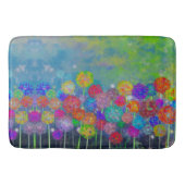 Abstract impressionistisch veld bloemen douche cu badmat (Voorkant)