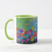 Abstract impressionistisch veld bloemen mok (Links)