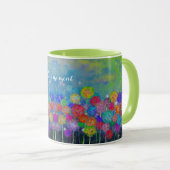 Abstract impressionistisch veld bloemen mok (Voorkant rechts)