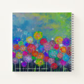 Abstract impressionistisch veld van de bloemen Sch Notitieboek (Achterkant)