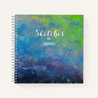Abstract impressionistisch veld van de bloemen Sch Notitieboek