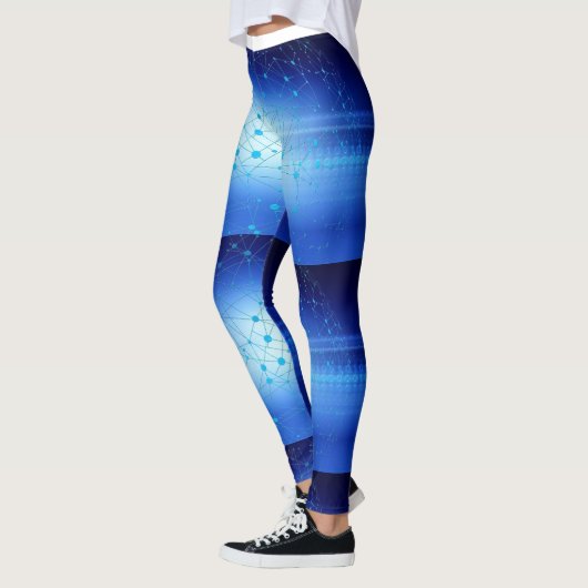 Abstract in Blauw #1 Leggings (Links)