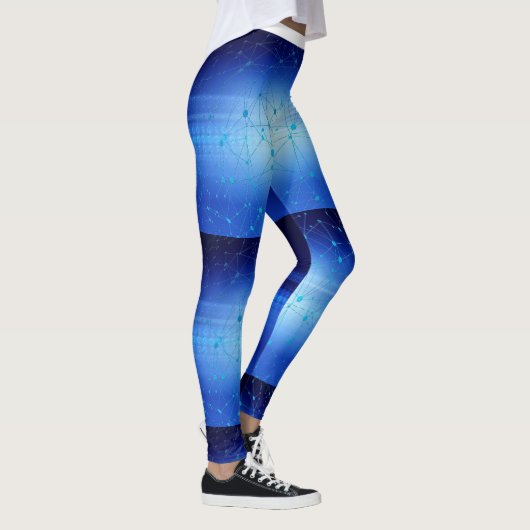 Abstract in Blauw #1 Leggings (Rechts)