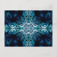 Abstract in blauw en Blauwgroen. Een paar zachte r