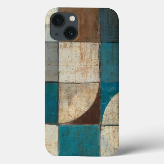 Abstract in blauw en bruin Case-Mate iPhone case (Achterkant)