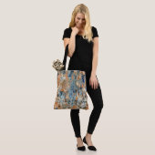 Abstract in blauw en Oranje Tote Bag (Op model)