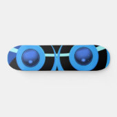 Abstract in blauw en zwarten. skateboard (Horizontaal)