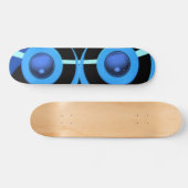 Abstract in blauw en zwarten. skateboard (Horizontaal)