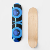 Abstract in blauw en zwarten. skateboard (Voorkant)