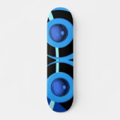 Abstract in blauw en zwarten. skateboard (Voorkant)