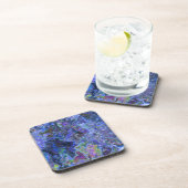 Abstract in blauw-indigo bier onderzetter (Rechterzijde)
