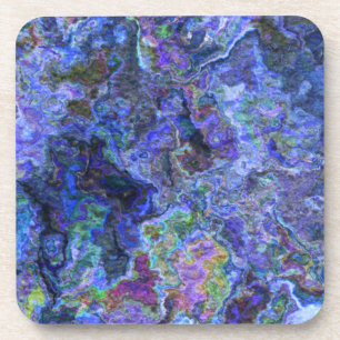 Abstract in blauw-indigo bier onderzetter