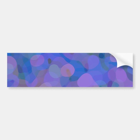 Abstract in Blauw, Paars, en Groen Bumpersticker (Voorkant)