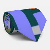 abstract in blauw stropdas (Opgerold)