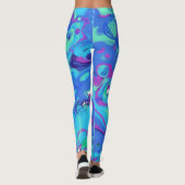 Abstract in Blues, Greens & Purples Leggings (Achterkant)