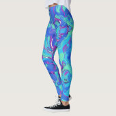 Abstract in Blues, Greens & Purples Leggings (Links)