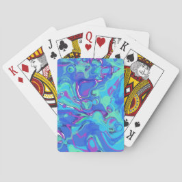 Abstract in Blues, Greens & Purples Pokerkaarten