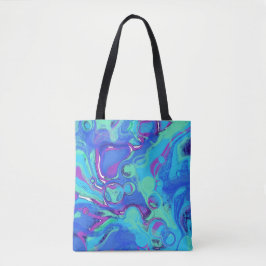Abstract in Blues, Greens & Purples Tote Bag