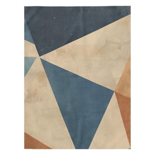 Abstract in Blues, Tan, and Rust Tablecloth Tafelkleed (Voorkant)