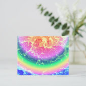 Abstract - in brand met Psychedelische regenboogkl Briefkaart (Staand voorkant)