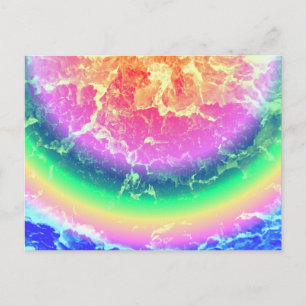 Abstract - in brand met Psychedelische regenboogkl Briefkaart