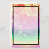 Abstract - in brand met Psychedelische regenboogkl Briefpapier (Voorkant / Achterkant)