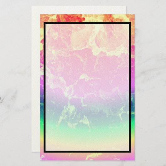 Abstract - in brand met Psychedelische regenboogkl Briefpapier (Voorkant / Achterkant)
