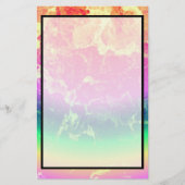 Abstract - in brand met Psychedelische regenboogkl Briefpapier (Voorkant)