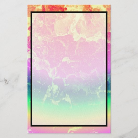 Abstract - in brand met Psychedelische regenboogkl Briefpapier (Voorkant)