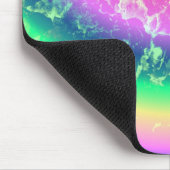 Abstract - in brand met Psychedelische regenboogkl Muismat (Hoek)