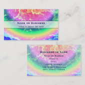 Abstract - in brand met Psychedelische regenboogkl Visitekaartje (Voorkant / Achterkant)
