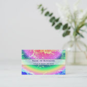 Abstract - in brand met Psychedelische regenboogkl Visitekaartje (Staand voorkant)