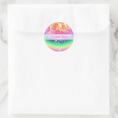 Abstract - In brand met regenboogkleuren Dank u Ronde Sticker (Tas)