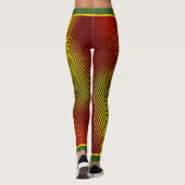 Abstract in Caribische kleuren met naam op DARK RE Leggings (Achterkant)