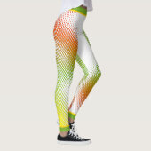 Abstract in Caribische kleuren met naam op WHITE Leggings (Rechts)