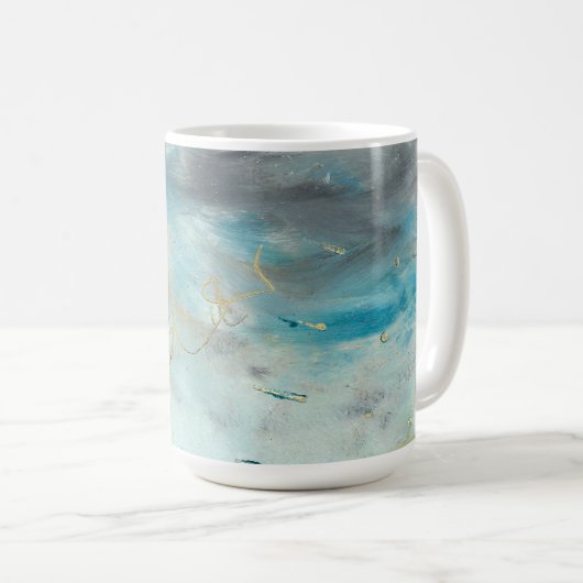 Abstract in Cold Wax & Oils Koffiemok (Voorkant rechts)