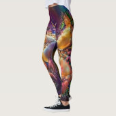 abstract in de kleuren van de late zonsondergang leggings (Links)