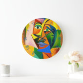 Abstract in de stijl van het cubisme grote klok (Huis)