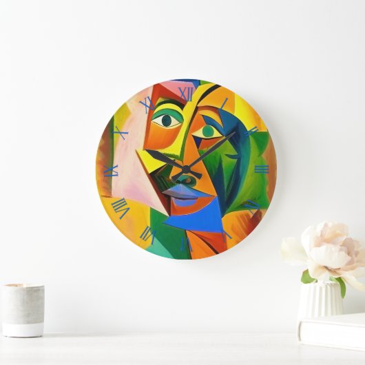 Abstract in de stijl van het cubisme grote klok (Huis)