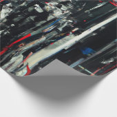 Abstract in donkere kleuren cadeaupapier (Hoek)