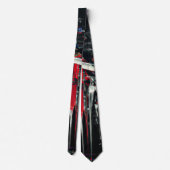 Abstract in donkere kleuren stropdas (Achterkant)