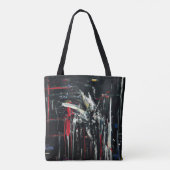Abstract in donkere kleuren tote bag (Achterkant)