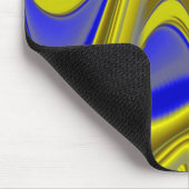 Abstract in goudgeel blauw muismat (Hoek)