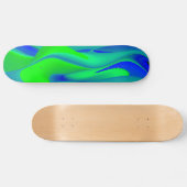 Abstract in groen blauw persoonlijk skateboard (Horizontaal)