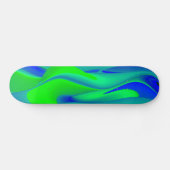 Abstract in groen blauw persoonlijk skateboard (Horizontaal)