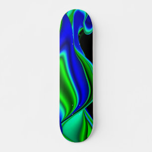 Abstract in groen blauw skateboard