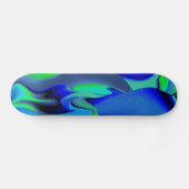 Abstract in groen en blauw persoonlijk skateboard (Horizontaal)