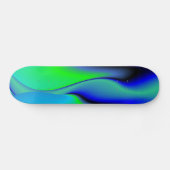 Abstract in groen en blauw persoonlijk skateboard (Horizontaal)