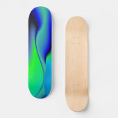 Abstract in groen en blauw persoonlijk skateboard (Voorkant)